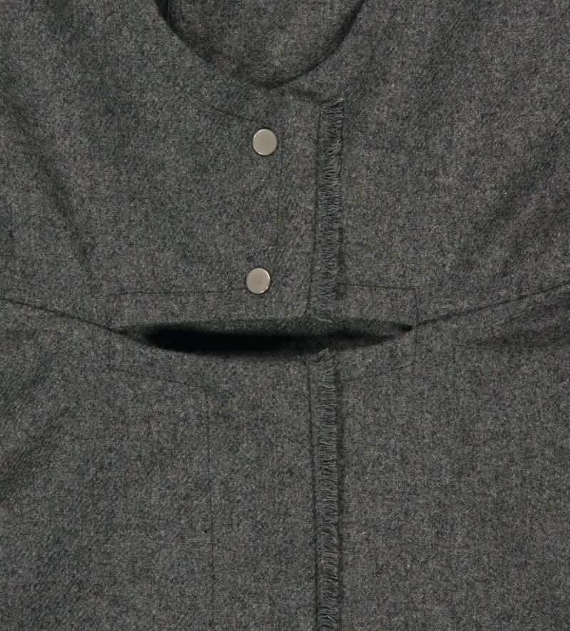 Layered Bolero Wool Jacket / Grey