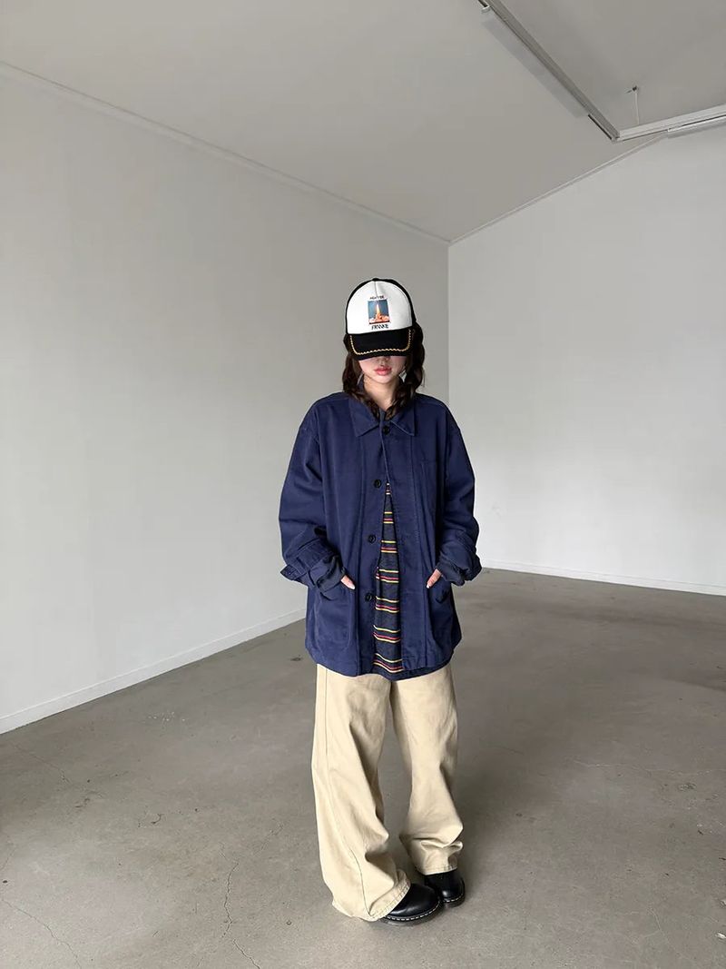 peach work jacket