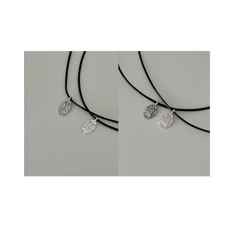 [CCNMADE] LEATHER SILVER NECKLACE 2 (4Type)