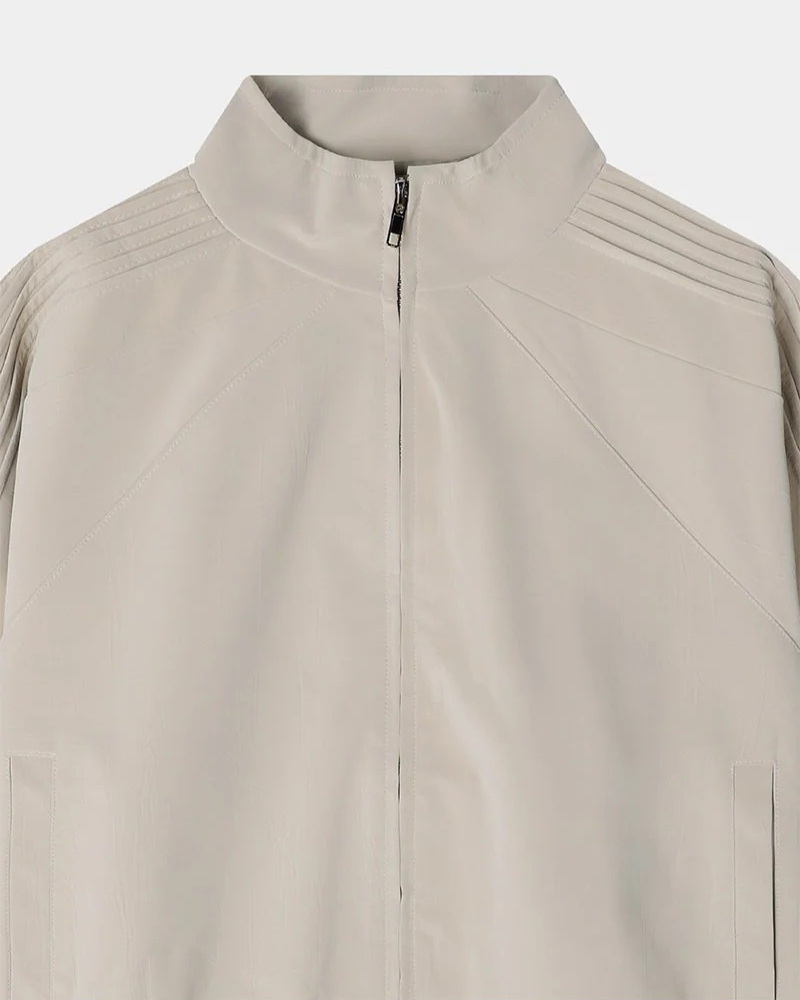 [Unisex] Glossy pleats blouson jacket(2color)