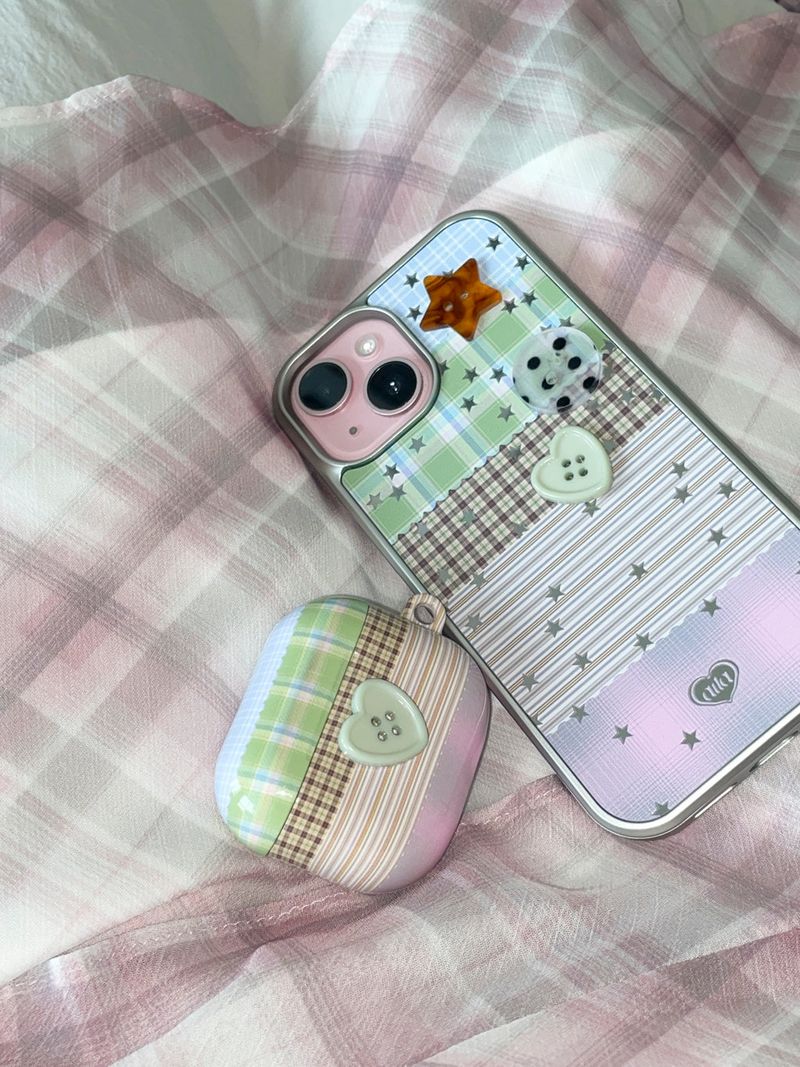 Summer vacation button airpod Buds case