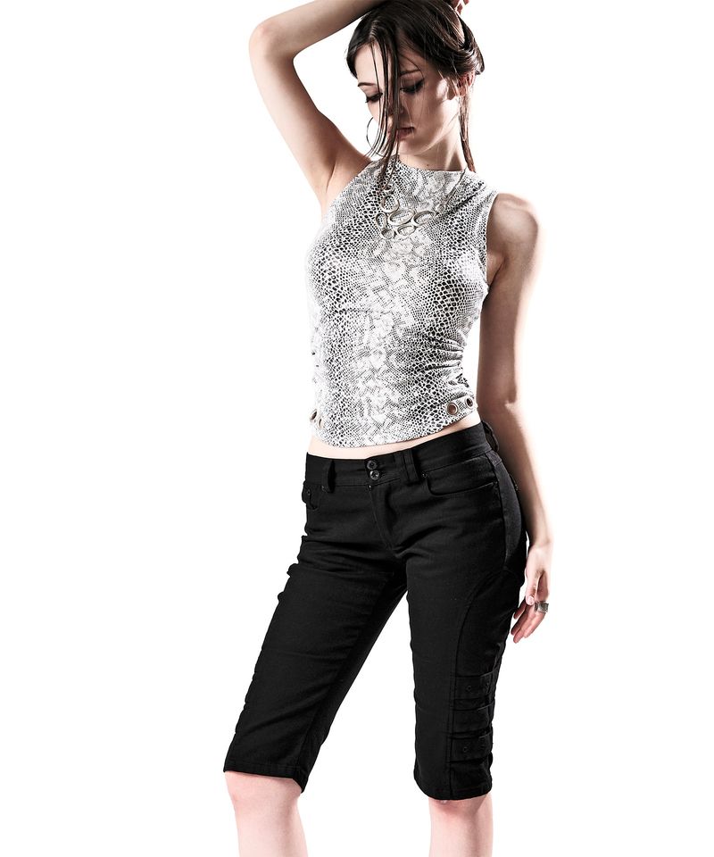 LOW-RISE CURVED PANEL CAPRIS BLACK
