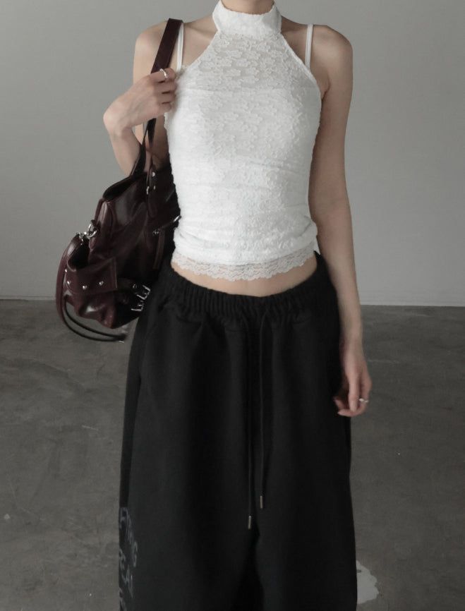 Jarel Flower Tie Halter Top