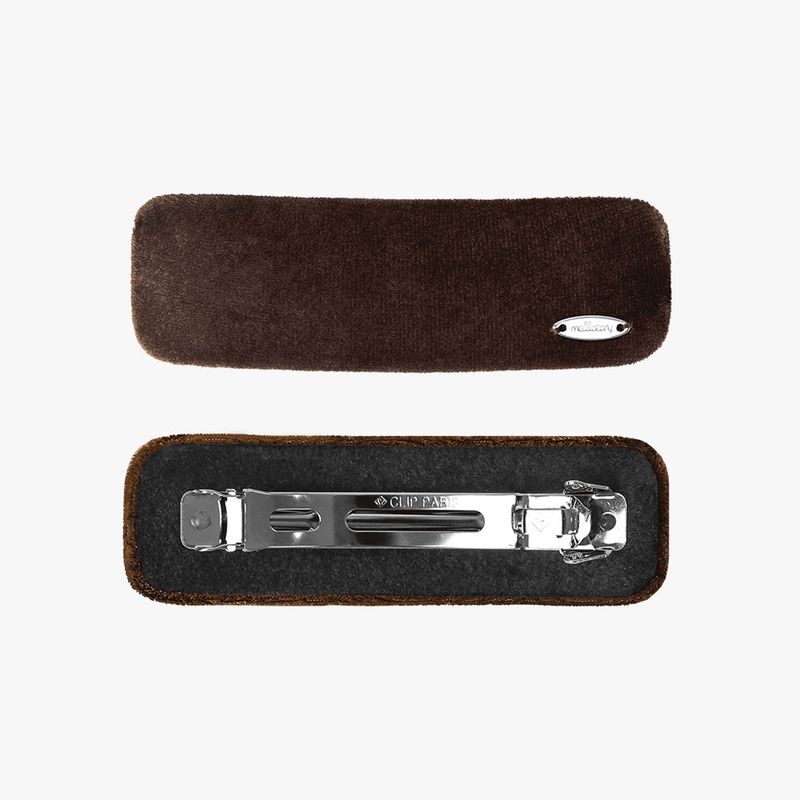 mellotory（メロートリー）の「SQUARE VELVET HAIR PIN (BROWN)（Hair Accessories）」