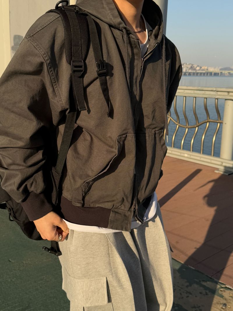 Oxford heavy hooded jacket