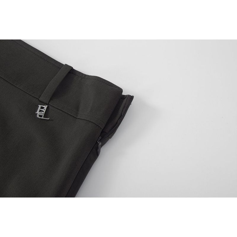 BELT MINI SKIRT-BROWN