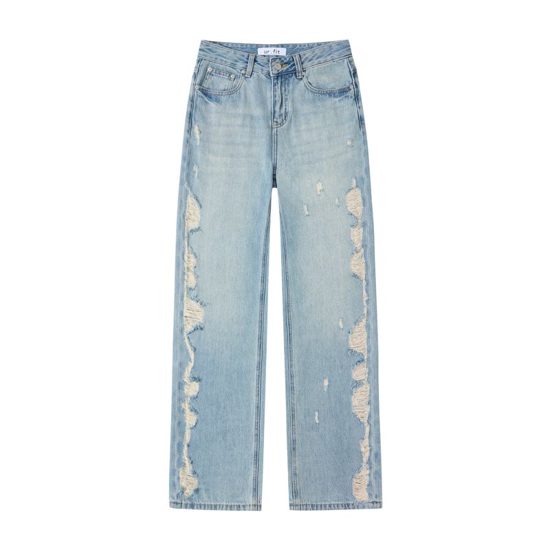 TEEN DESTROYED SLIM WIDE DENIM code 26231