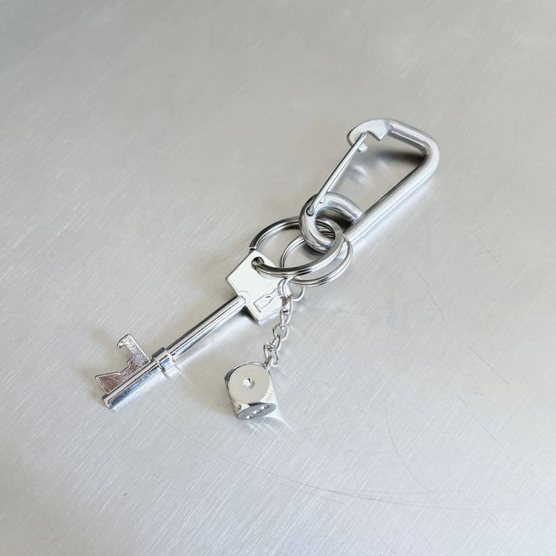 Roll & Key Keychain