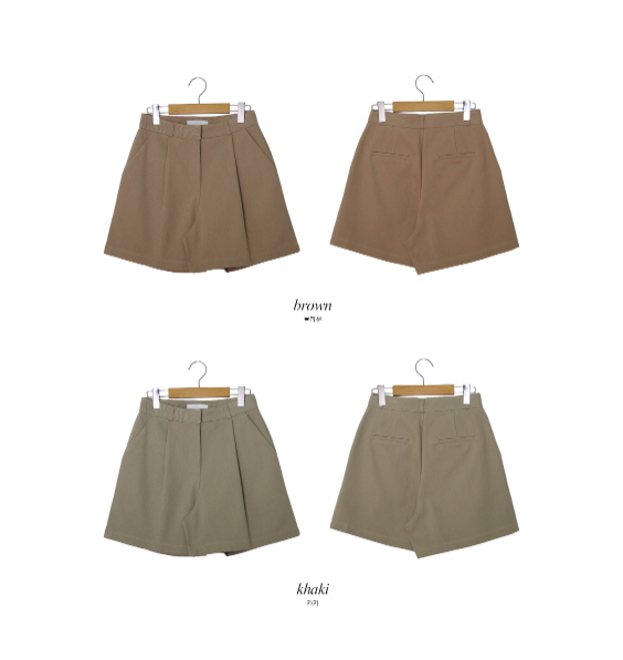 Brick Autumn Pintuck Shorts (2color)