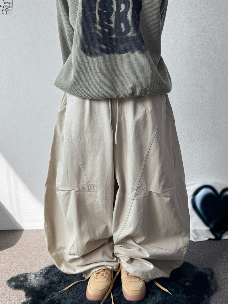 Hita Balloon Curve Cotton Long Pants 3 Color 