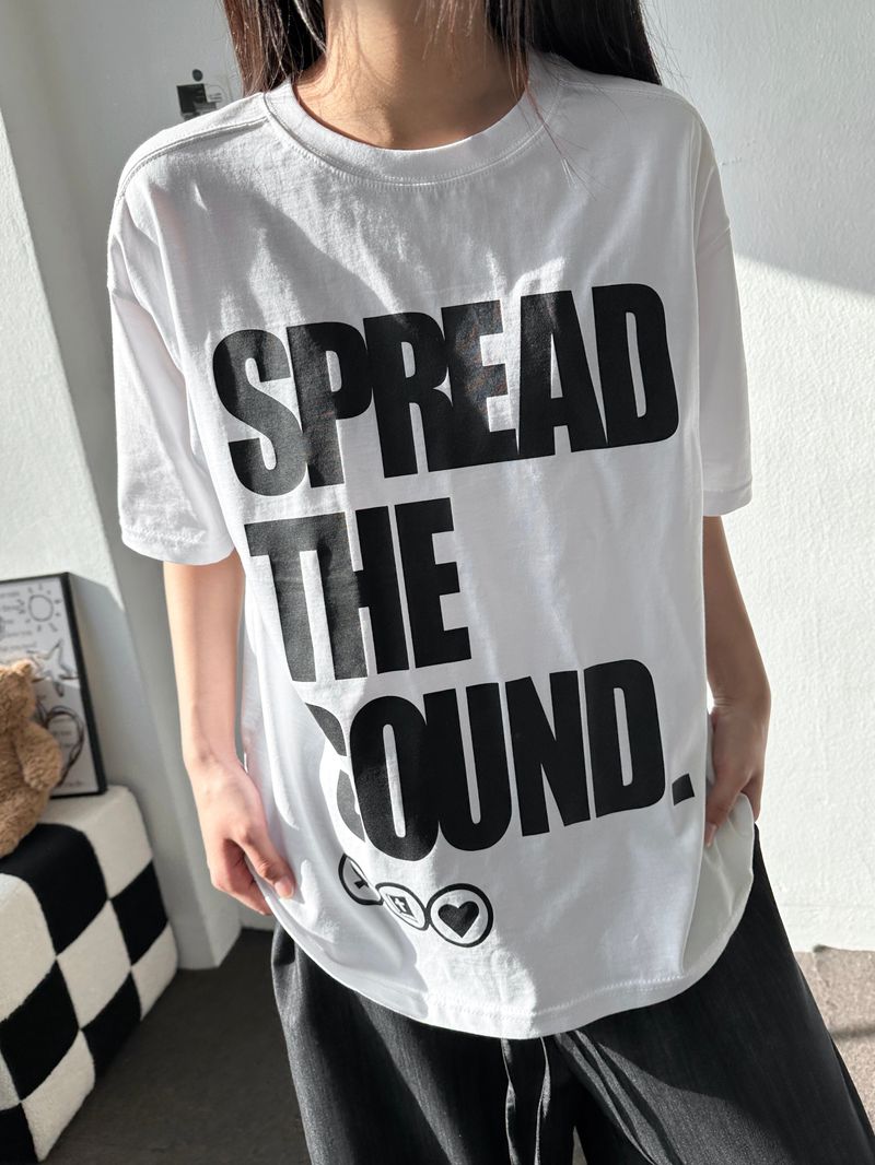 オーバーワールド ビッグレター グラフィック セミクロップ Tシャツ 4カラー