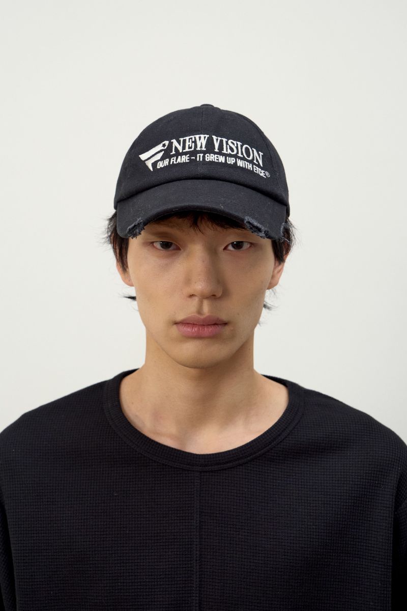 ETCE（イーティーシーイー）の「NEW VISION DESTROYED WASHED CAP (BLACK)（Hats）」