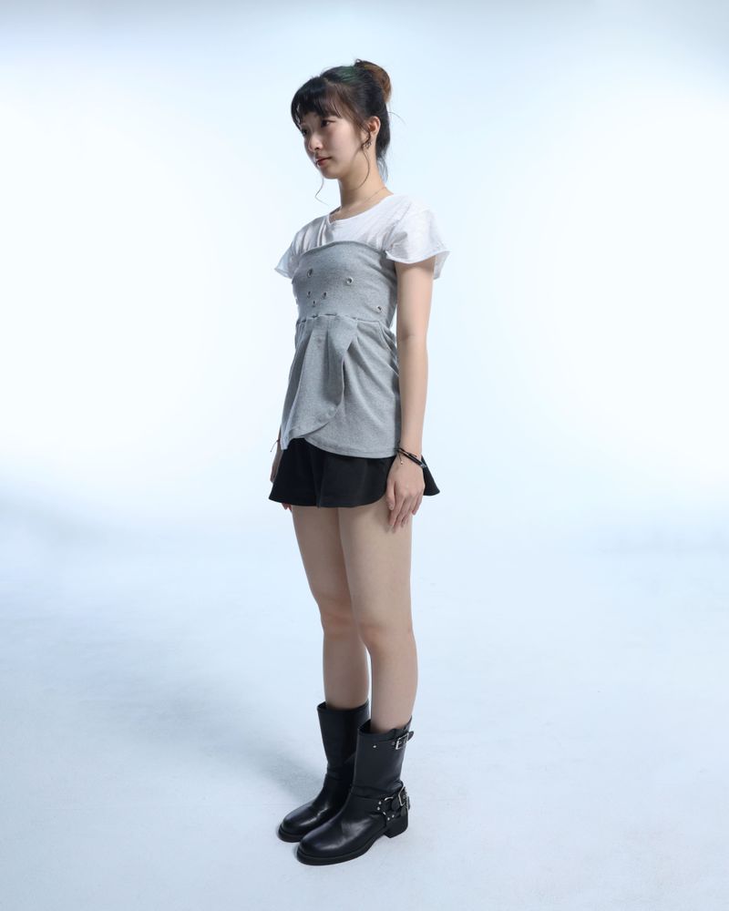 Eyelet 2 - Way Wrap Skirt - Gray