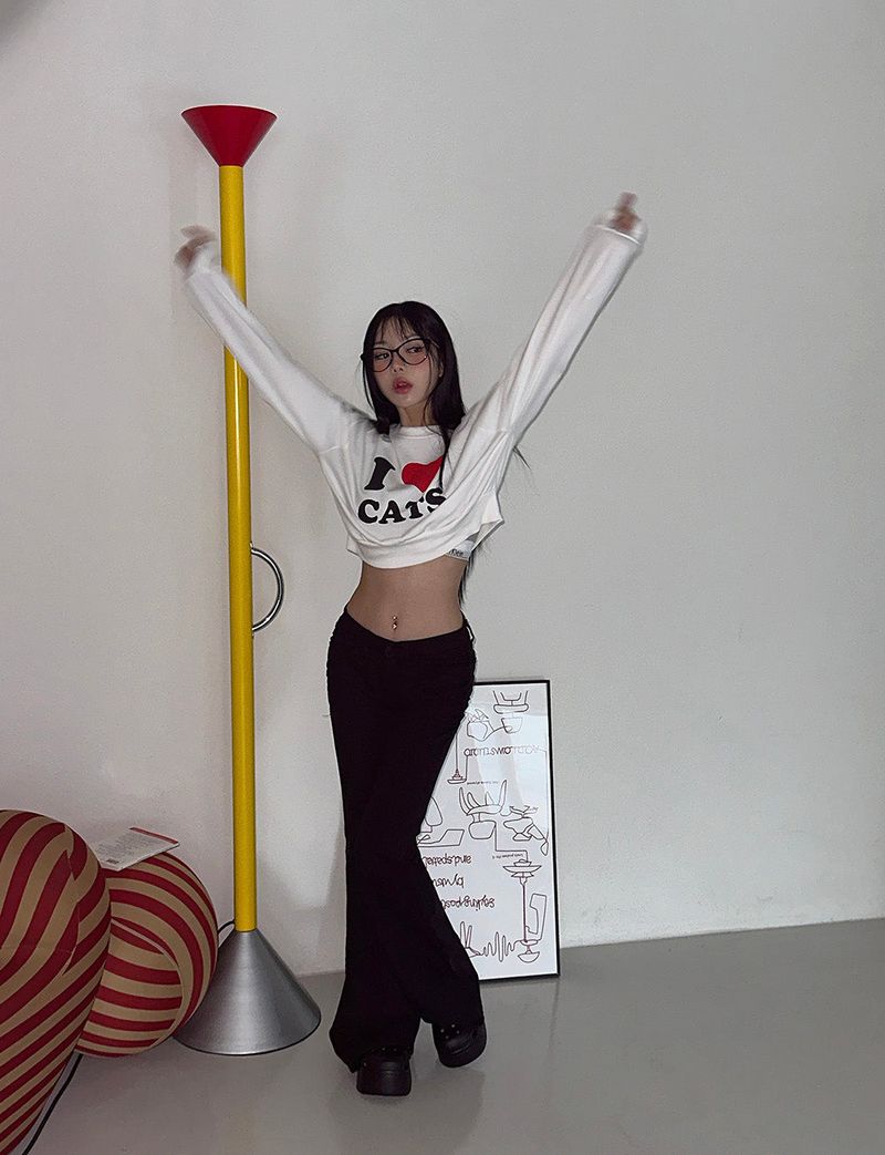 Pelvic Shirring Low-rise Bootcut Pants