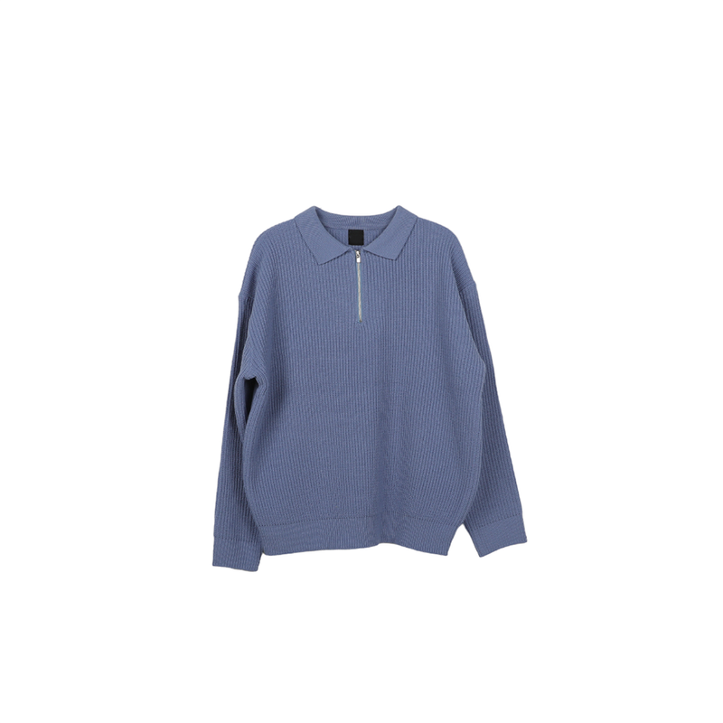 ASCLO Low Collar Half Zip Up Knit (7color)