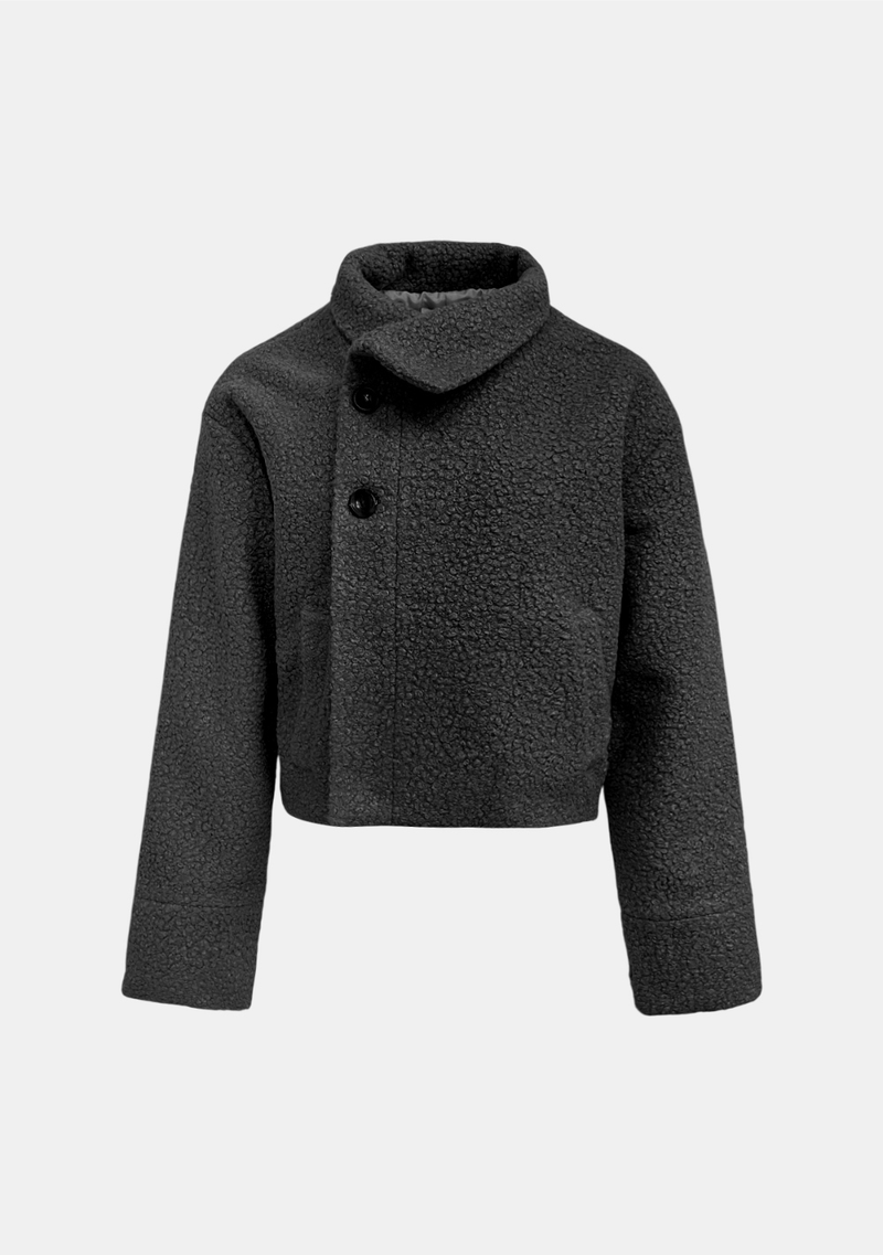 Moss Button Boa Jacket