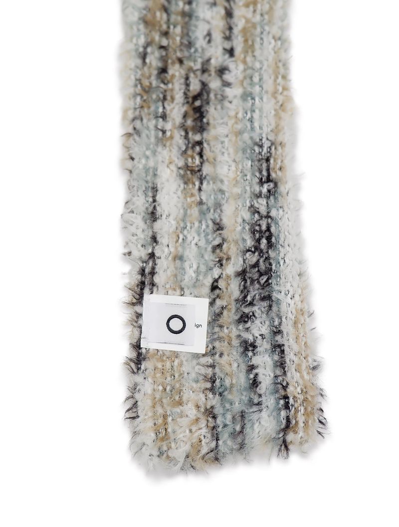 O Logo Fluffy Muffler / Ivory Multy