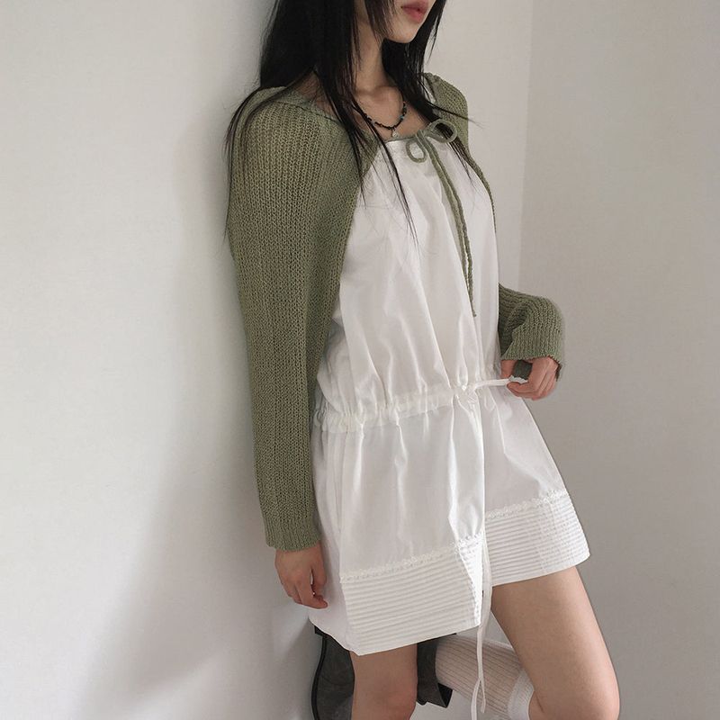 Asel Lace String Mini Sleeveless Dress