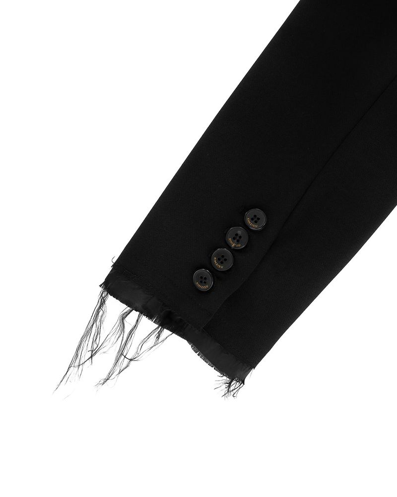 Raw Edge Slim Jacket _ Black