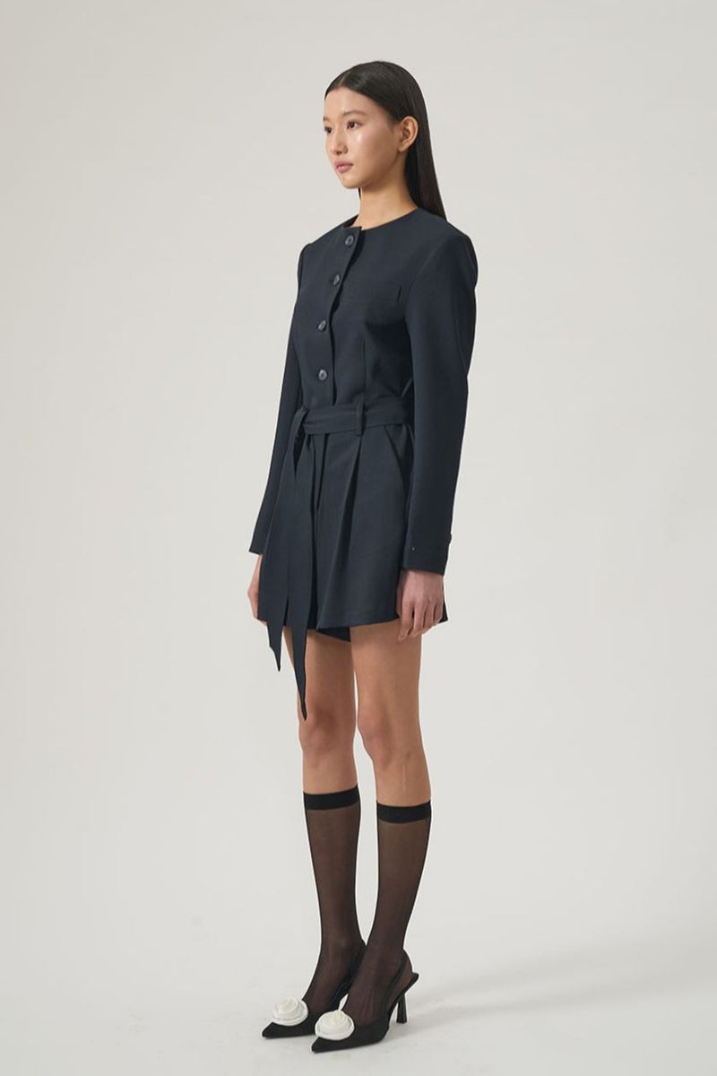 City Belted Jumpsuit_Navy