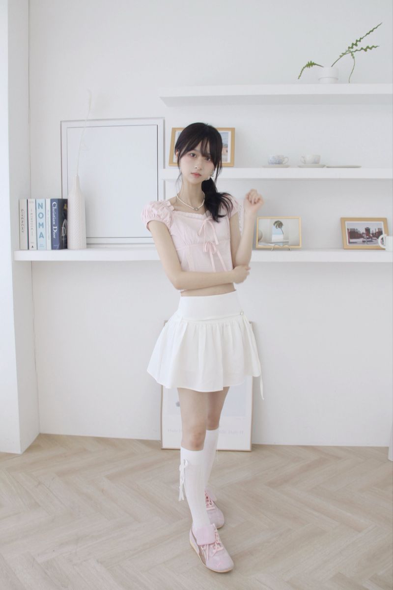 [Belt Set] Half Flare Mini Skirt