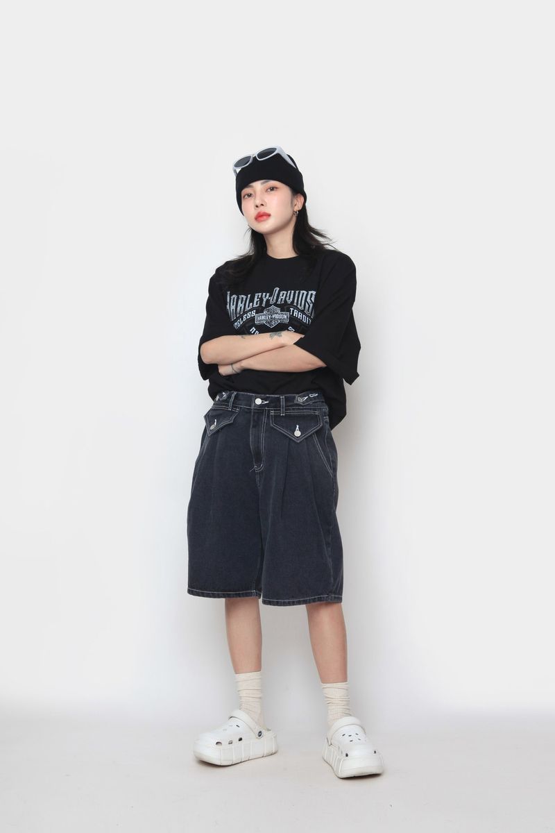 Bermuda Cargo Denim Half Pants