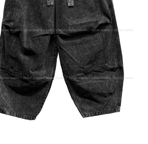 East Belted Denim Jacket Pants Set