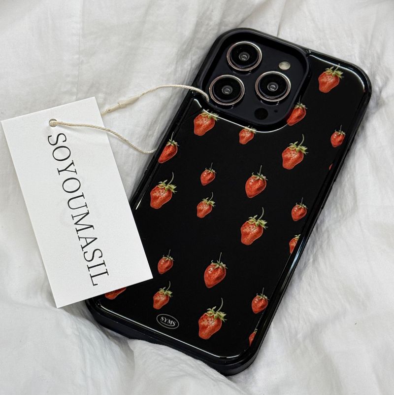 berry berry strawberry epoxy bumper case