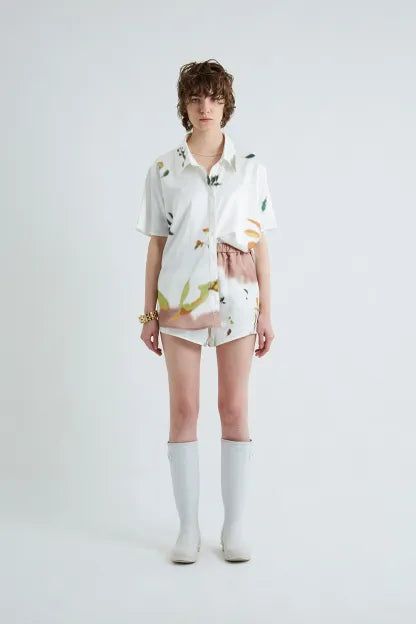 Leaf Satin Short Pants 