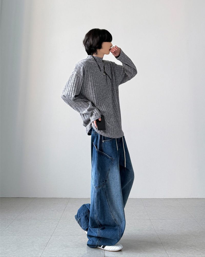 Groove Half Neck Long Sleeve