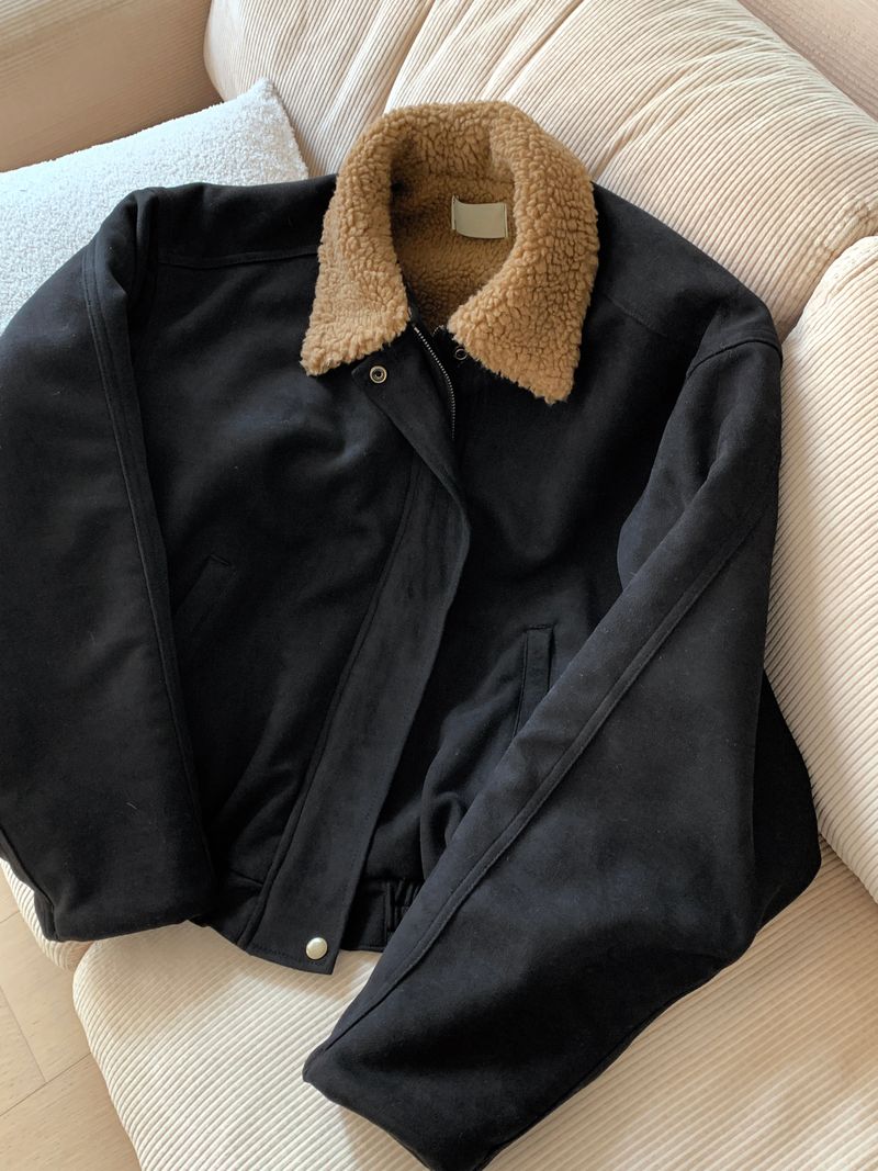 Rumber Fleece Suede Blouson Jumper