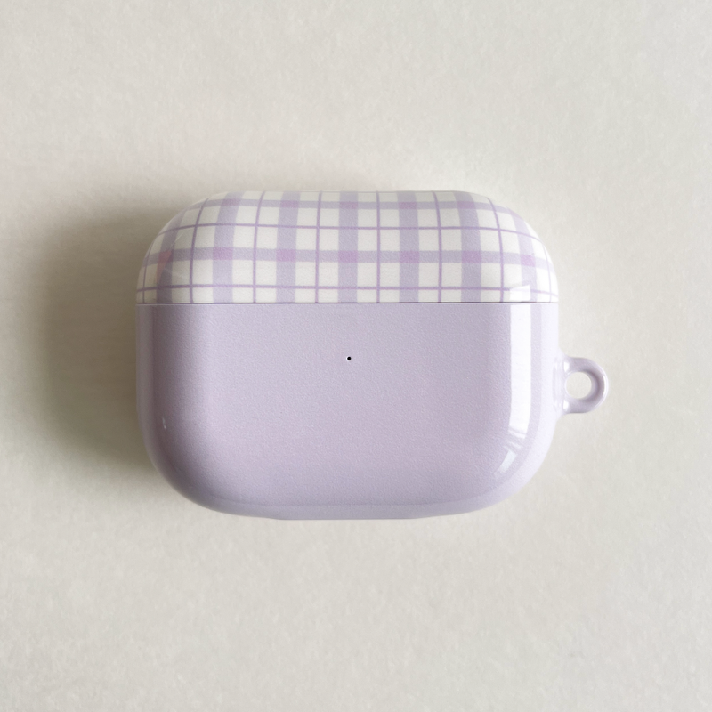 lilac glossy hard airpods case