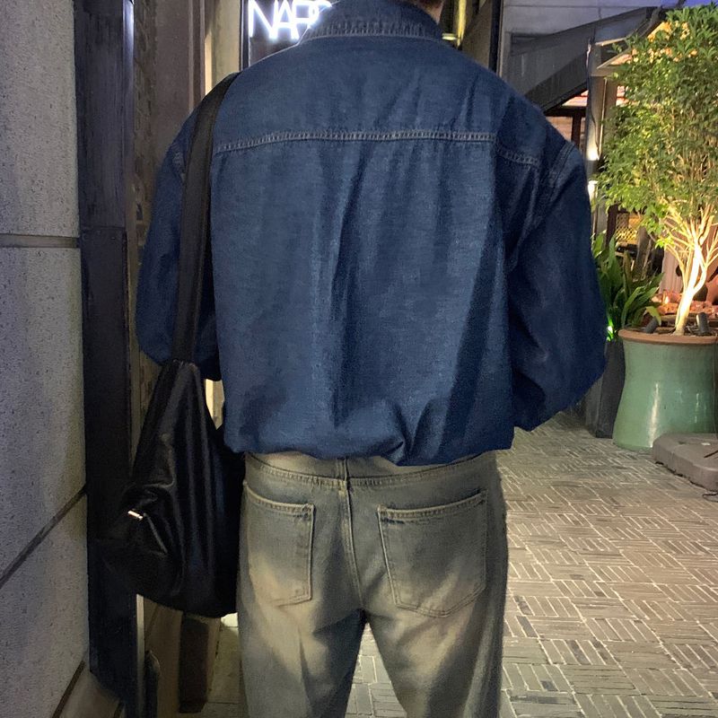 LMN Made Patch Two-Pocket Denim Shirt (3 colors)
