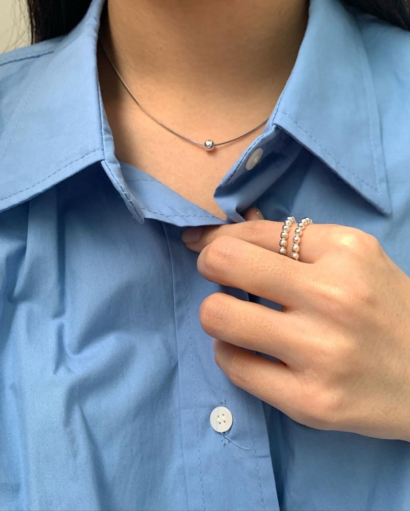 (silver925) シルキーボールネックレス *silver