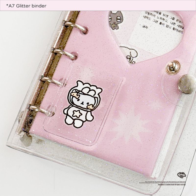 A7 glitter binder