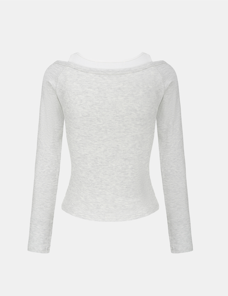 Hazel Layered Button T-shirt