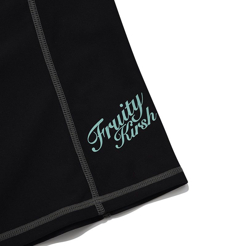SMALL CHERRY ZIP-UP RASHGUARD [BLACK]