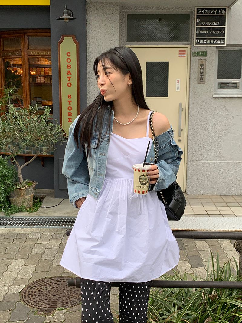 [MADE] Dot Pleated Long Bootcut Pants