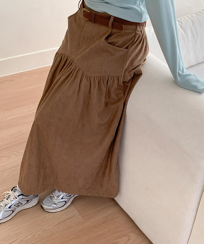 corduroy long skirt
