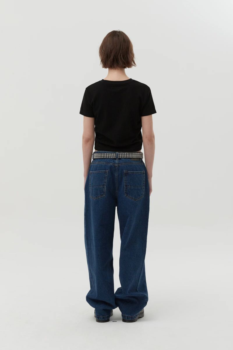 UNION JACK CROP T-SHIRT - BLACK 