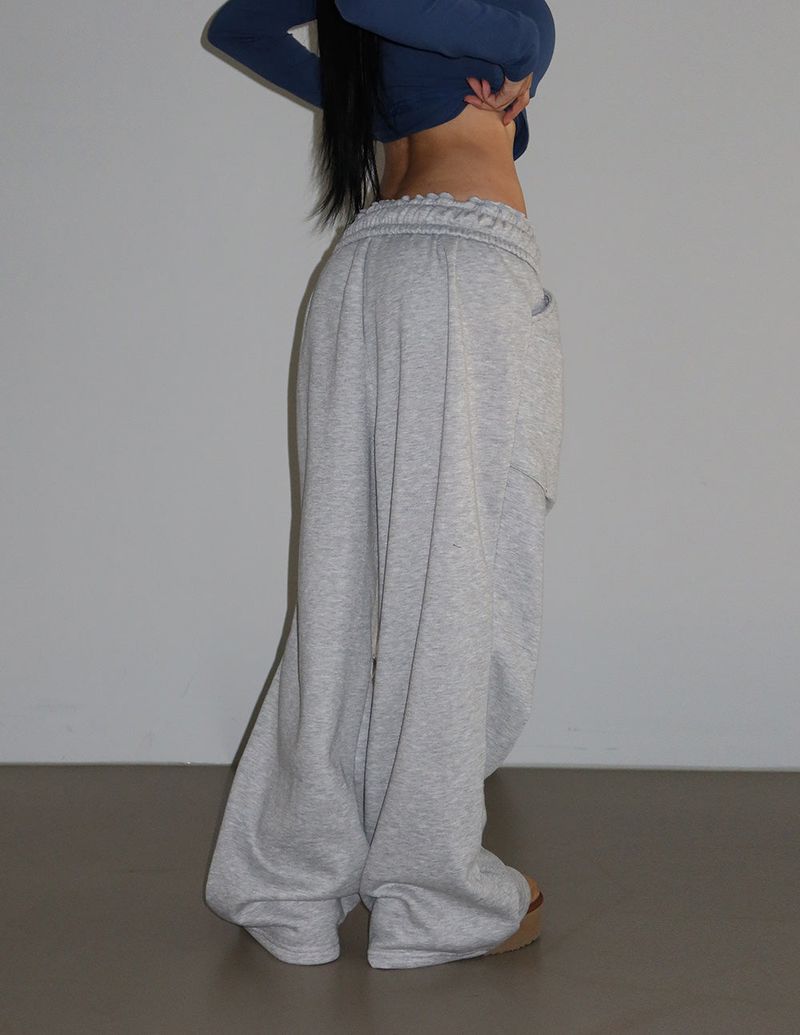 8 color napping pintuck banding wide pants