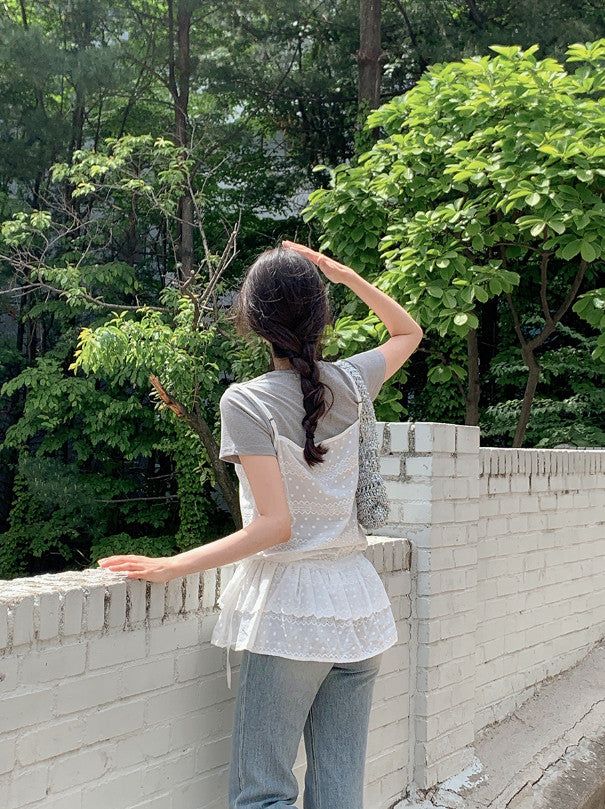Simple & Basic Round Short Sleeve T-shirt (6color)