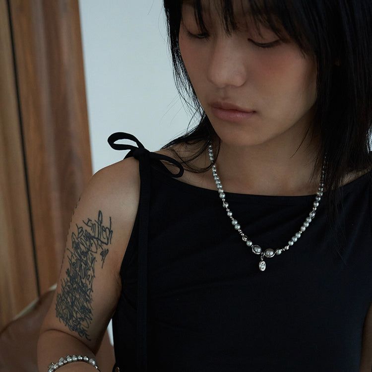 Silver Pearl Necklace