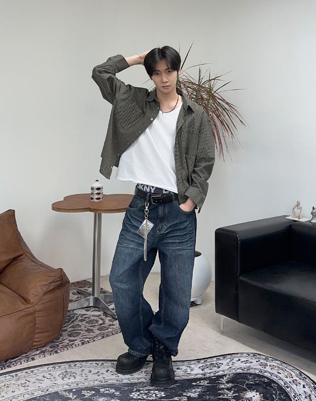 Fencer Mini Check Crop Shirt
