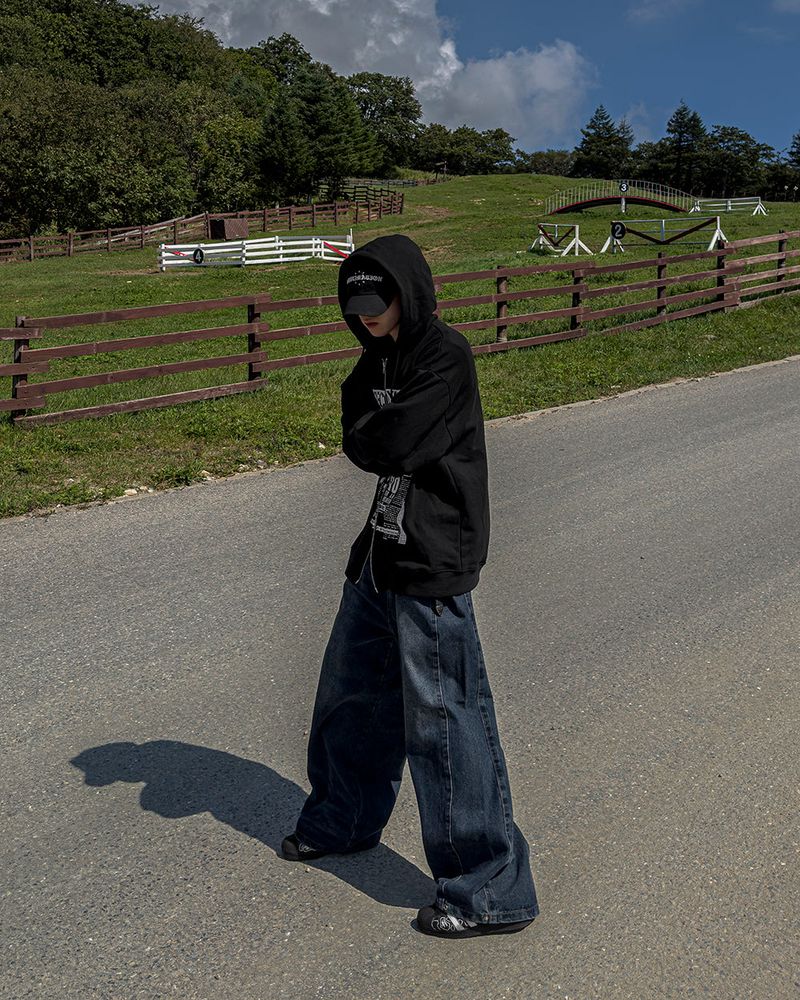 Second Oversized Fit Hoodie Zip-Up