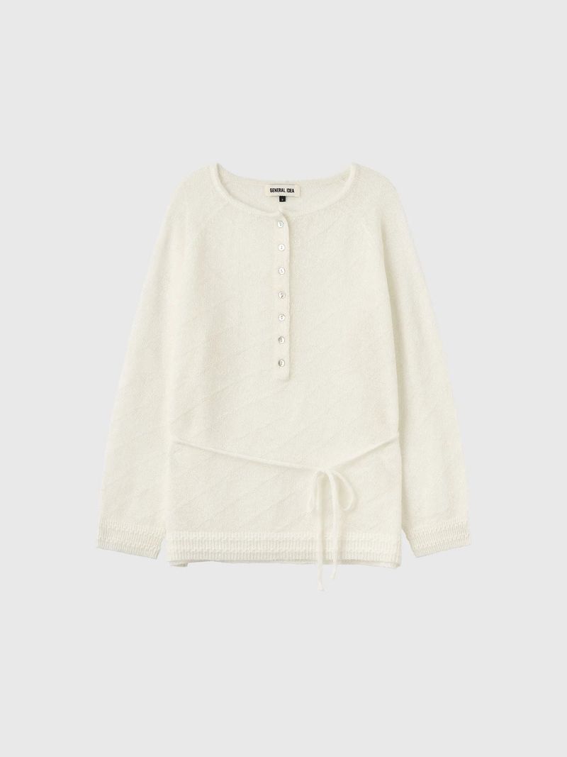 HAIRY DIA SHEER KNIT PULLOVER