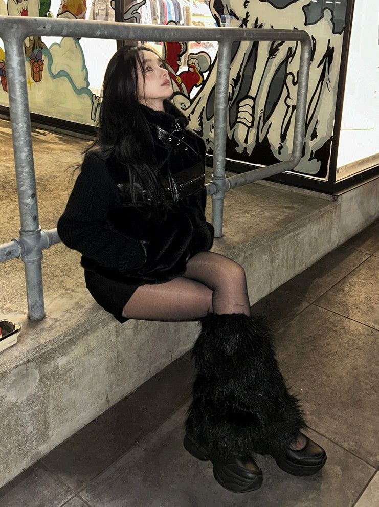 Wolf Fur Leg Warmers