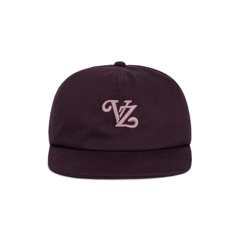 Leaf VZ Monogram 5-Panel Ball Cap / Burgundy