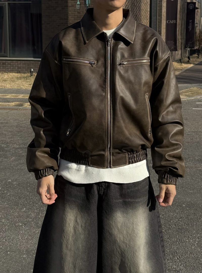 ONEPICK CLOTHES(ワンピッククローズ)の「ROOM LEATHER PADDED JACKET(Jackets/Outerwear)」