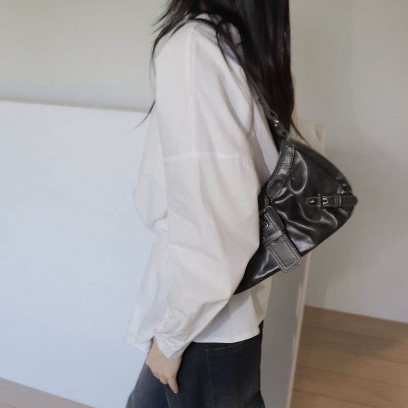 Moto Belt Mini Leather Shoulder Bag